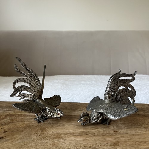 Pair vintage silver - of,