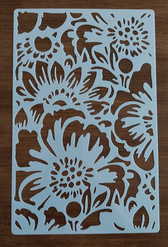 Flower pattern stencil 28cm - flower,