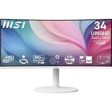 MSI MODERN MD342CQPW 34 Widescreen VA LED White Multimedia Curved Monitor