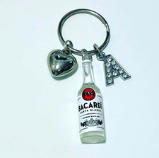 BACARDI personalised keyring - gift friend - bacardi bottle - Mum sister Auntie