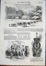 Original Old Antique Print