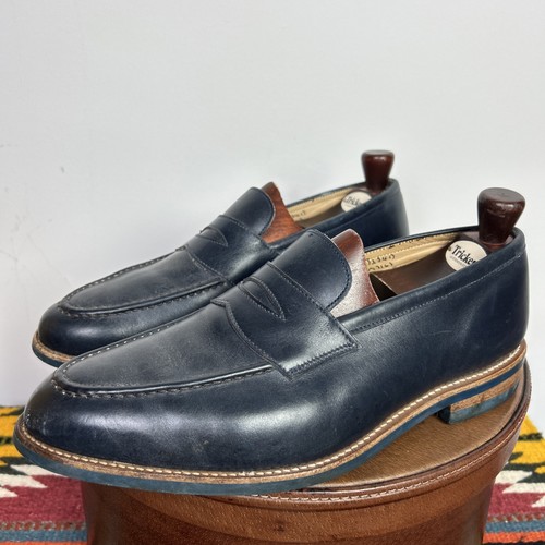 Trickers blue leather penny - trickers,