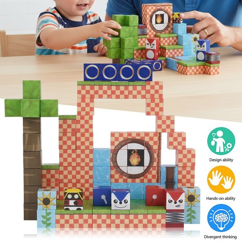100pcs magnetic building - magnetic,