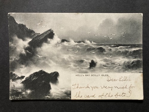 Stormy sea hells bay scilly - stormy,