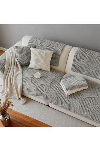 Thick cozy plush sofa - plush,