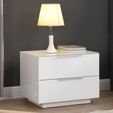 Fresh Bedside Cabinet In White
