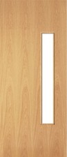 Pre Finished Oak 18G Internal Fire Door FD30 w/ Obscure Glaze  826x2040x44mm