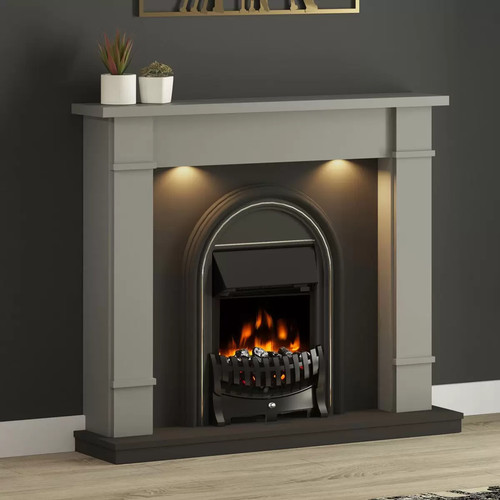 Electric fireplace suite grey - suite,