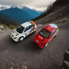 TWO SCALEXTRIC - 1:32 scale - FORD FOCUS WRC 