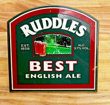 Ruddles Best English Ale Pump Clip with Fittings - Heavy Brass