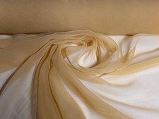 Plain Poly Moss Crepe Sheer Chiffon Fabric Dress Dupatta Deco Arch Material 44"