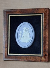 Wedgwood BLUE Jasperware PAN PIPES Medallion Framed Set