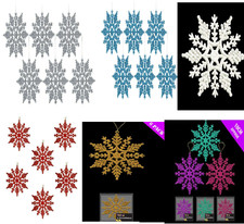 Pack Of 6 Glittery Hanging