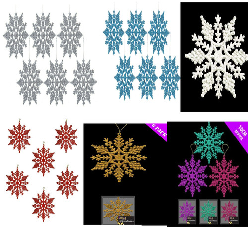 Pack glittery hanging - 6,