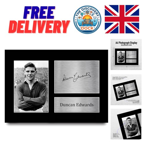 Duncan edwards signed - signed, a4