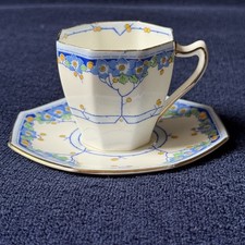 Royal Doulton Arvon H3911 Art Deco Vintage 1930s Coffee Can Cup Demitasse