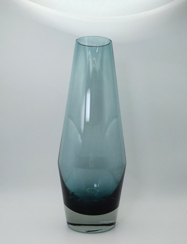 Art glass vase - art, blue