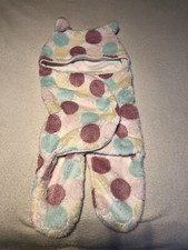 Spotty Fluffy Baby Snowsuit with ears & tiny tail ? 3-9 months