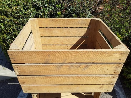 Brown wooden apple crates - apple,