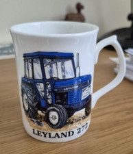 LEYLAND 272 TRACTOR English Fine Bone China Cup Mug Beaker Blue