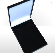 Black Necklace Box Leatherette Jewellery Pendant Jewelry Gift