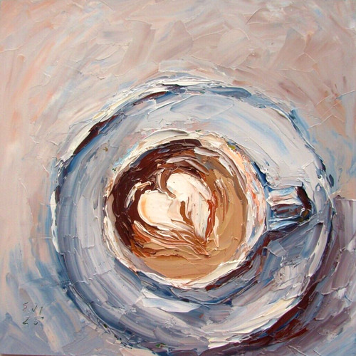 Cup coffee original oil - of,