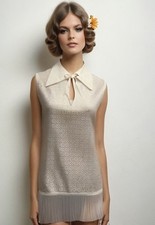 70s Hippie Boho Vintage White