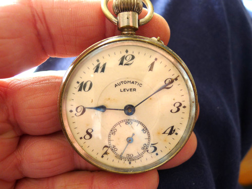 German nickel cased gents hand - nickel,