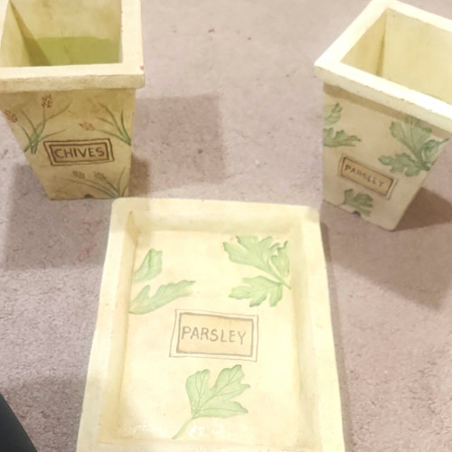 Set heavy vintage ceramic - of,