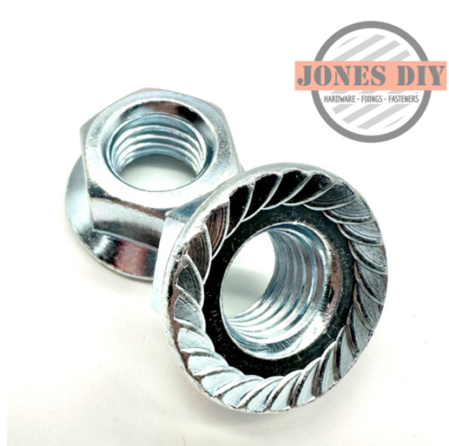Serrated flange nuts - flange, m8