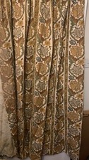 Vtg Linen? Floral Curtain
