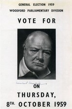 WINSTON CHURCHILL Signed Flyer