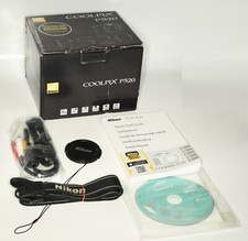 Nikon Coolpix P520 Camera  BOX +Manual + Strap + Lens Cap. Camera NOT included