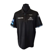 Glasgow Warriors 2017-2018 Home Jersey Rugby Shirt XL Black Tartan Macron