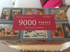 Jigsaw 9000 Pieces Not So Classic Art Collection. Used. Poster Included. 