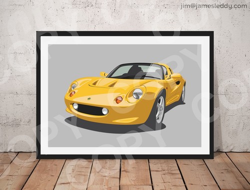 Lotus elise artwork poster - lotus, elise,
