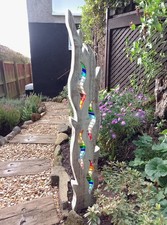 Stained Glass Garden Sculpture
