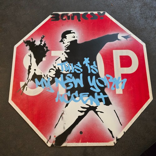 Banksy flower thrower graffiti - flower,