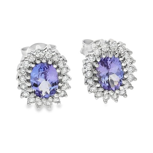 White gold blue tanzanite - white,