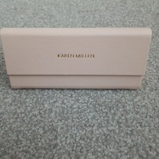 Karen Millen Designer Trifold Glasses & Sunglasses Case Nude Pale Pink 