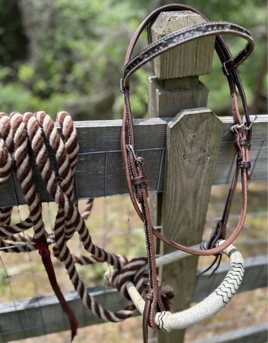 Bitless hackamore rawhide - bitless,