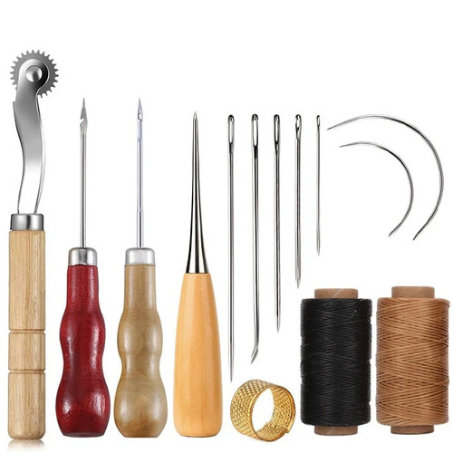 Leather craft sewing kit - leather,