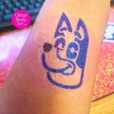 25 Bluey Glitter Tattoo