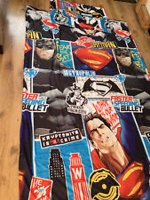 Batman/ Superman Single Bedding Duvet Cover/pillowcase Freshly Laundered