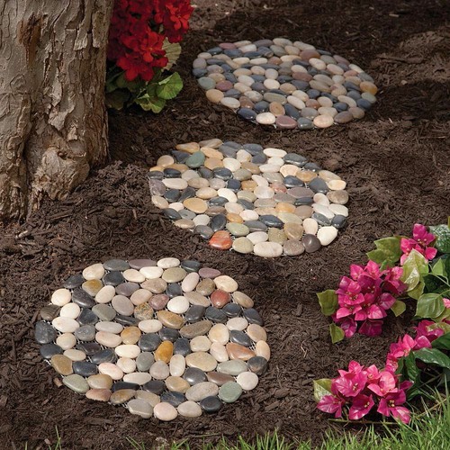 Set round river stone - set, of