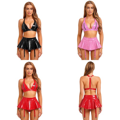 Women wet look pvc leather - women's,