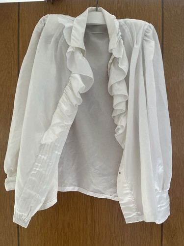 Vintage white women ruffle - vintage,