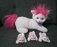 KITTY SURPRISE mammy BABIES pink PLUSH SOFT TOY white KITTEN cat JUST PLAY 