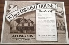 AYLING'S ESTATE AGENTS, Withdean, BRIGHTON. Original 1935 ADVERT. Free UK Post