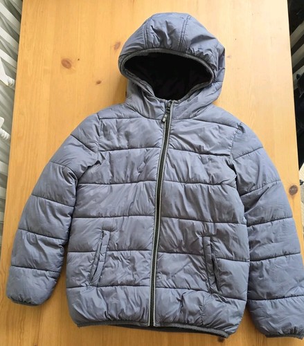 Boys grey hooded puffer - hooded,